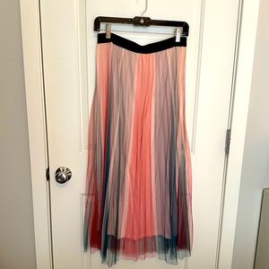 Maje Tulle and Cotton Skirt